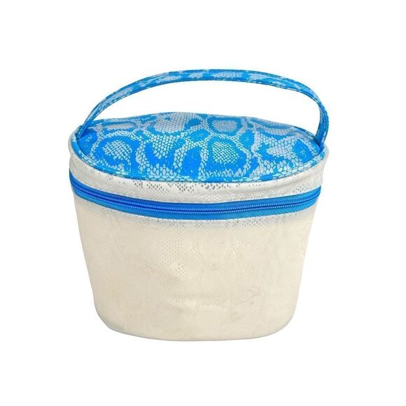 Vintage Studio Collection Cosmetic Toiletry Bag Makeup Pouch Case Snakeskin - Picture 1 of 4